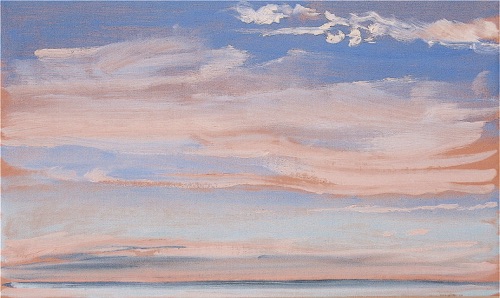 Swept Clouds, 12" x 20", oil on linen, 2006, private collection.
